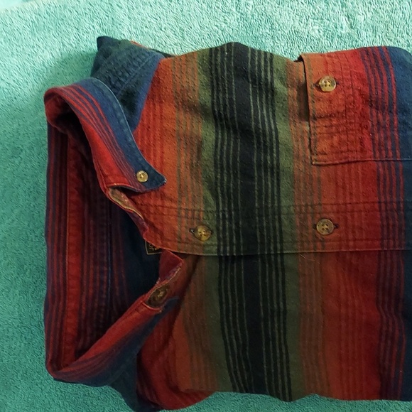 Woolrich John Rich Men's Red, Green and Blue Striped Shirt - Picture 9 of 9